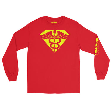 Men’s Hero Emblem Long Sleeve Shirt -Yw